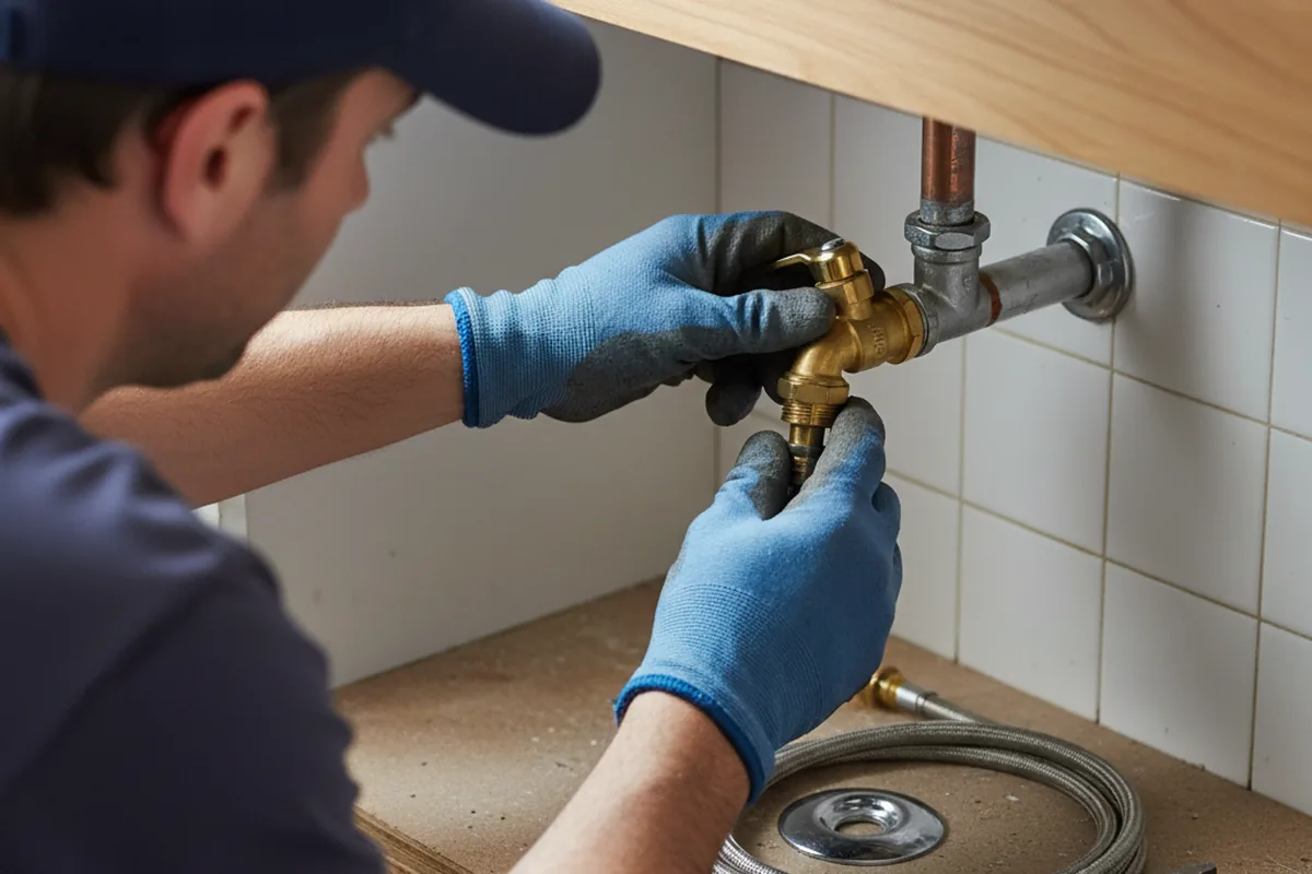 Shutoff valve and fitting work during Well Pump Repair in Springdale